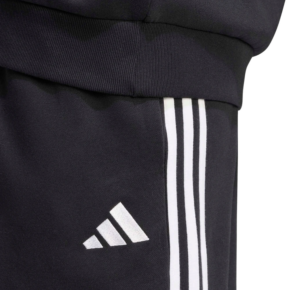 Kelnės vyrams adidas Essentials 3-Stripes Fleece Tapered Cuffed juoda KY6526 (XL)