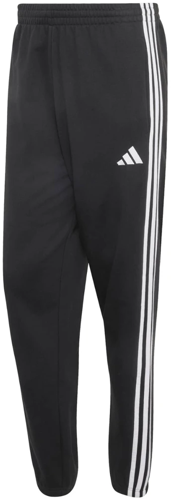 Kelnės vyrams adidas Essentials 3-Stripes Fleece Tapered Cuffed juoda KY6526 (XL)