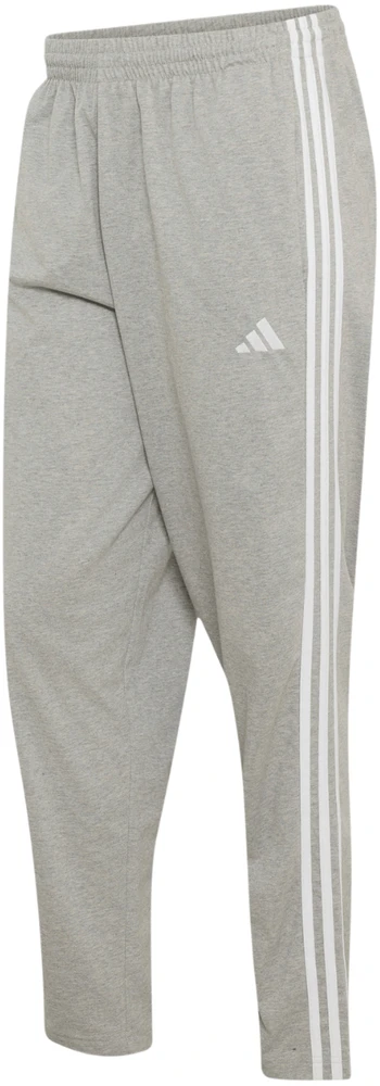 Kelnės vyrams adidas Essentials 3-Stripes Single Jersey Tapered Open Hem pilka KY4215 (L)