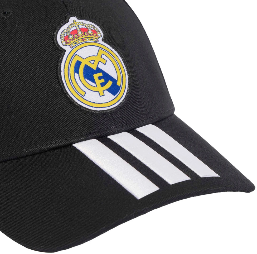 Kepurė su snapeliu adidas Real Madrid juoda-balta KQ9575 (Dorośli M/L)