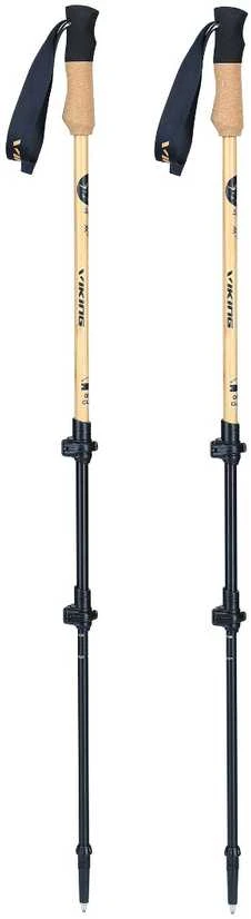 Viking Bamboo Pro Trekking Poles Brown 65-135