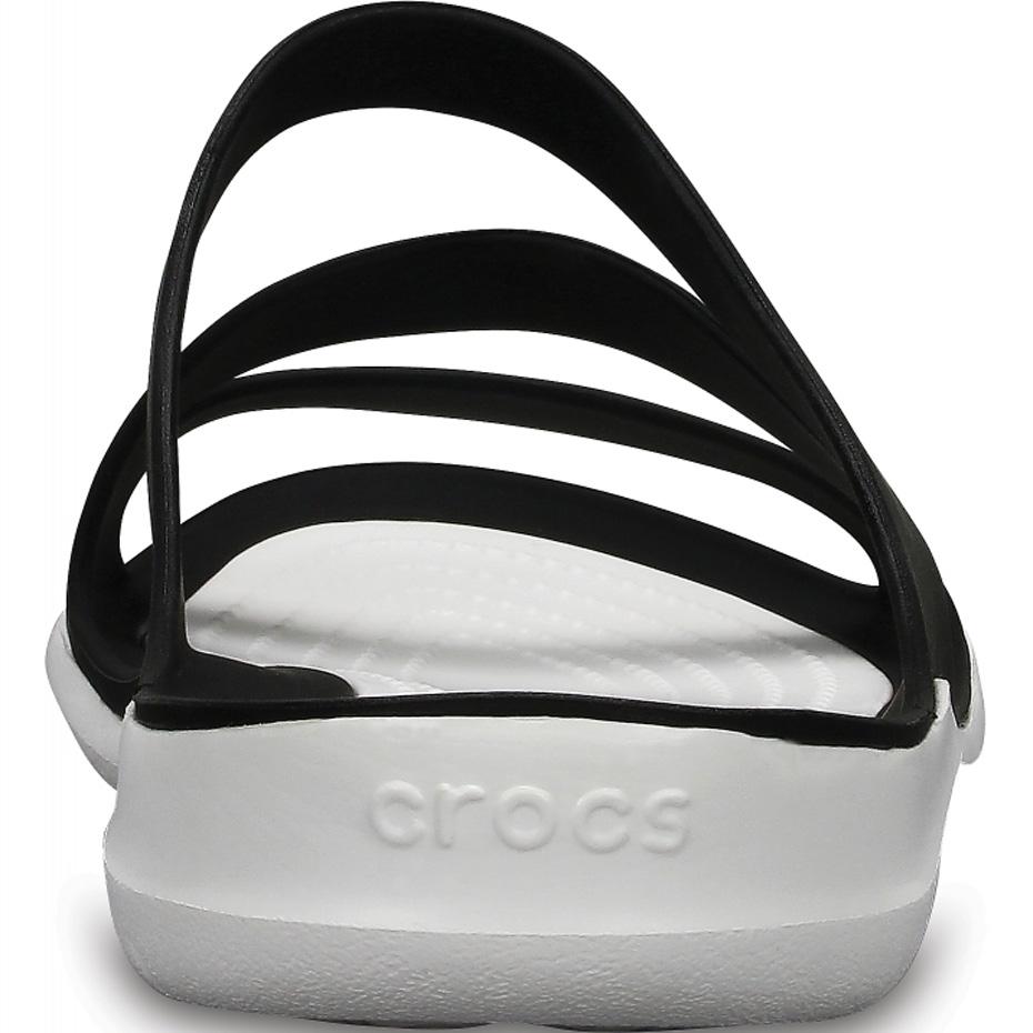 Moteriškos šlepetės Crocs Swiftwater Sandal W juodos ir baltos spalvos 203998 066 (36-37)
