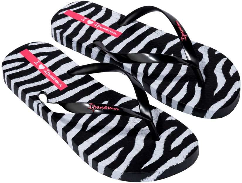 Klapki moterims Ipanema Animal Print juoda-pilka 83846-BP655 (41-42)