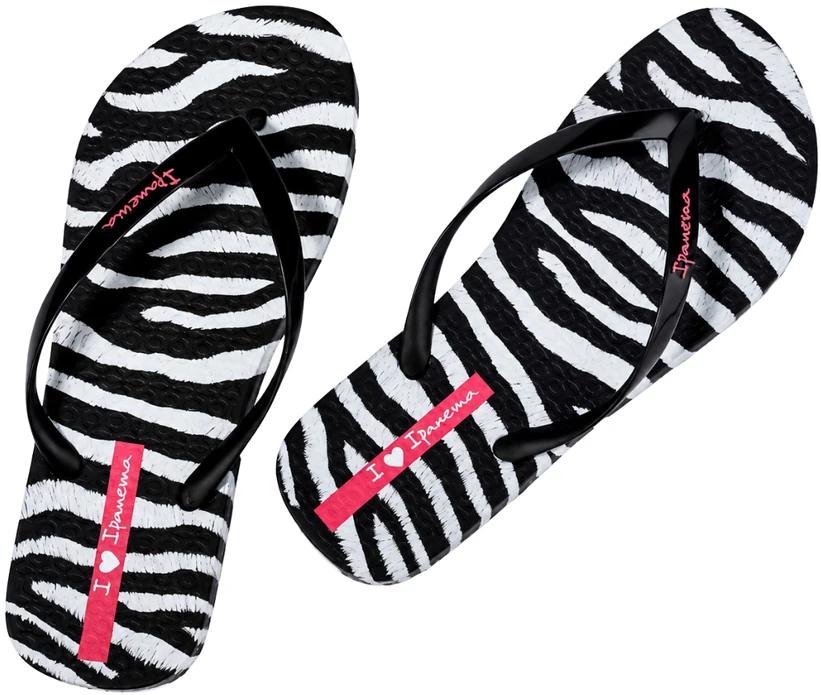 Klapki moterims Ipanema Animal Print juoda-pilka 83846-BP655 (41-42)