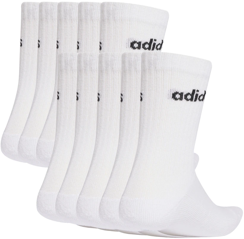 Adidas Cushioned Linear Crew kojinės, 10 porų, baltos, KF9091