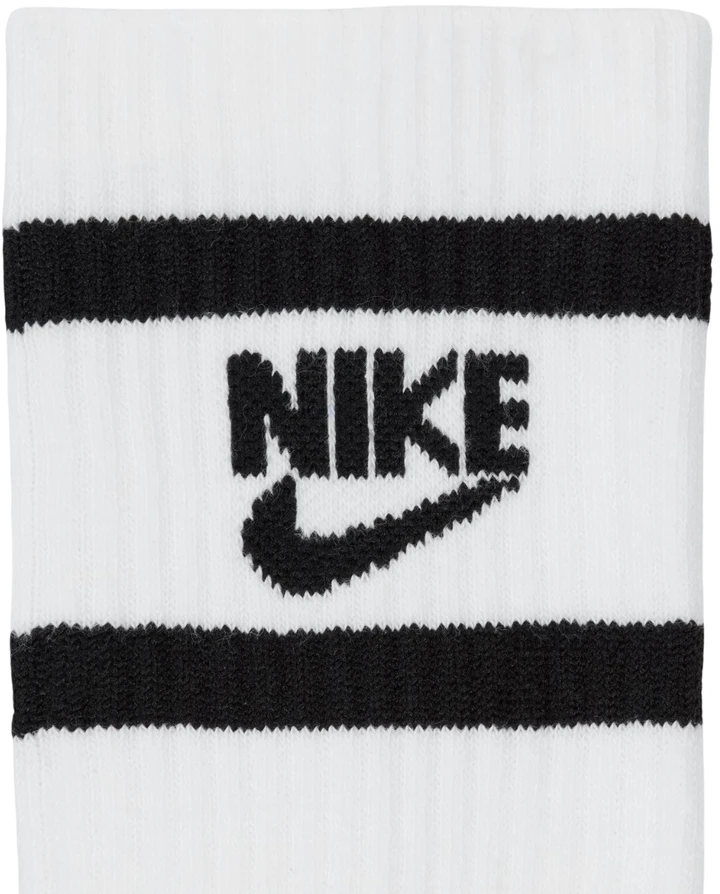Nike Everyday Cush Crew jaunimo 6PR kojinės baltos, pilkos, juodos CK7302 901 (38-42)