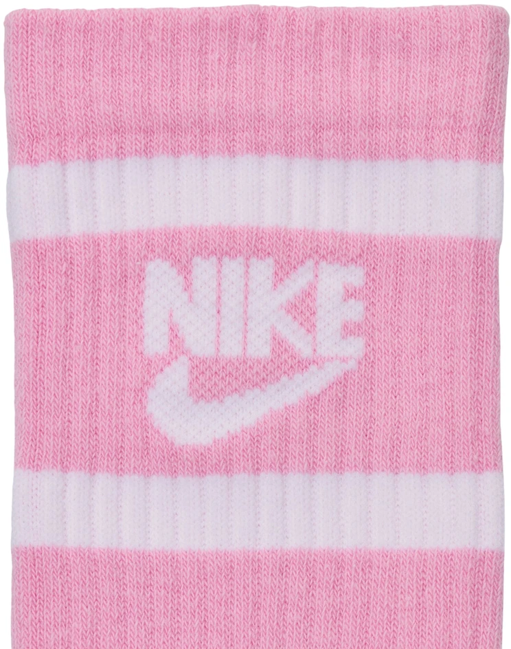 Nike Everyday Cush Crew jaunimo kojinės baltos, rožinės, pilkos CK7302 905 (34-38)