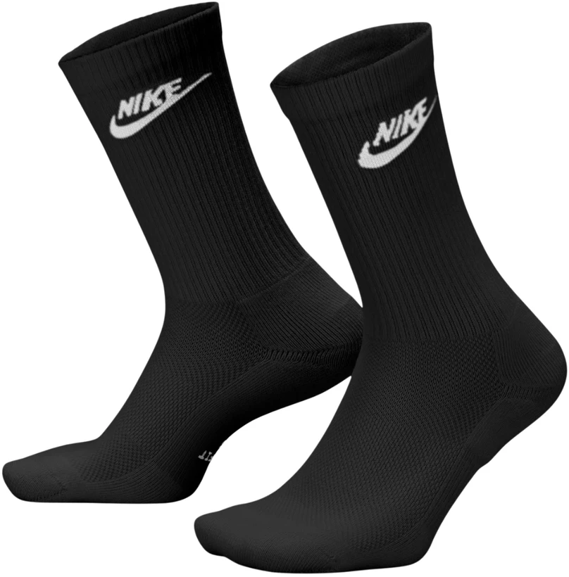 Kojinės Nike Everyday Elevated 3 pary juoda IH8522 902 (38-42,5)