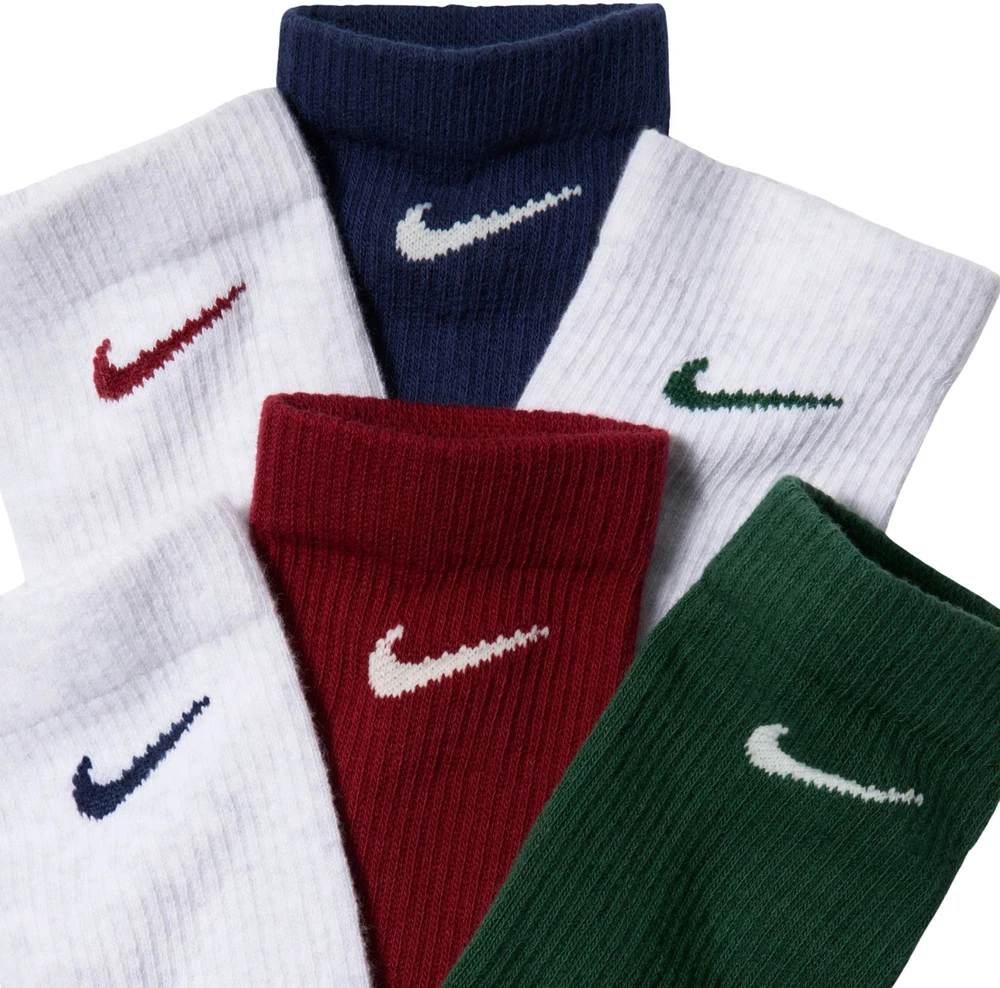Kojinės Nike Everyday Elevated 6 par balta, žalia, bordo spalvos, mėlyna HQ8021 907 (35-37,5)