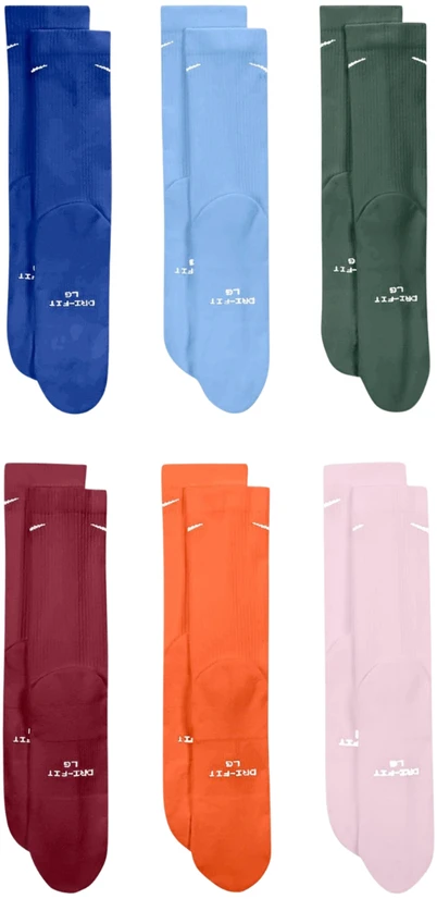 Kojinės Nike Everyday Elevated 6 par kolorowe HQ8021 915 (38-42,5)