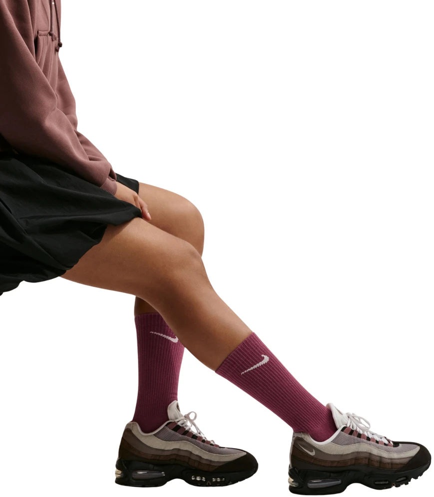 Kojinės Nike Everyday Elevated 6 par smėlio sp., bordo spalvos, rožinė HQ8021 910 (35-37,5)