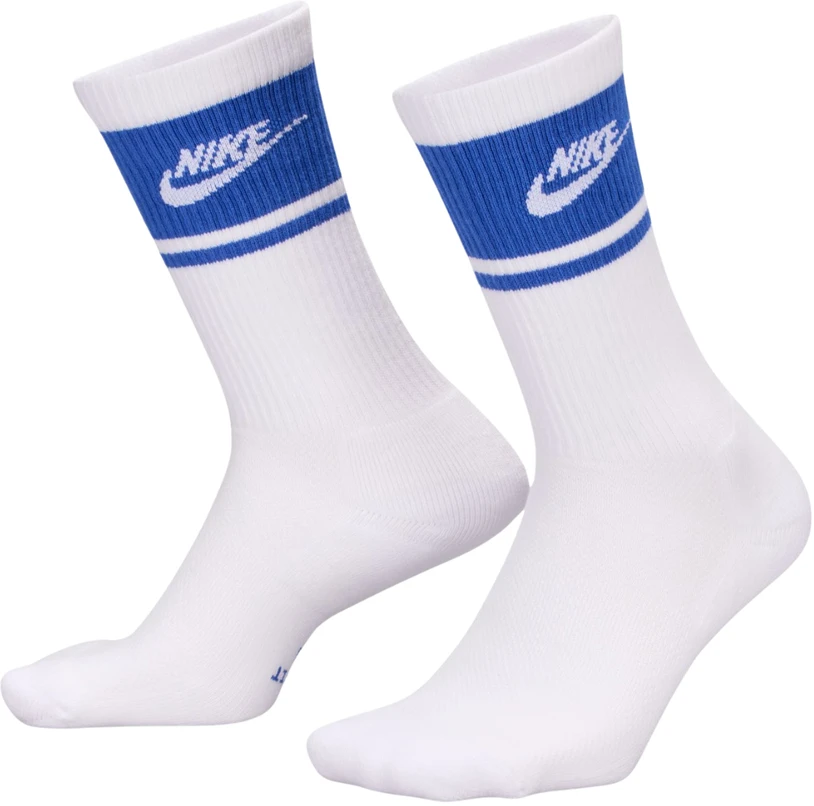 Kojinės Nike Everyday Elevated Crew 3 pary balta ir-mėlyna IM7949 904 (35-37,5)