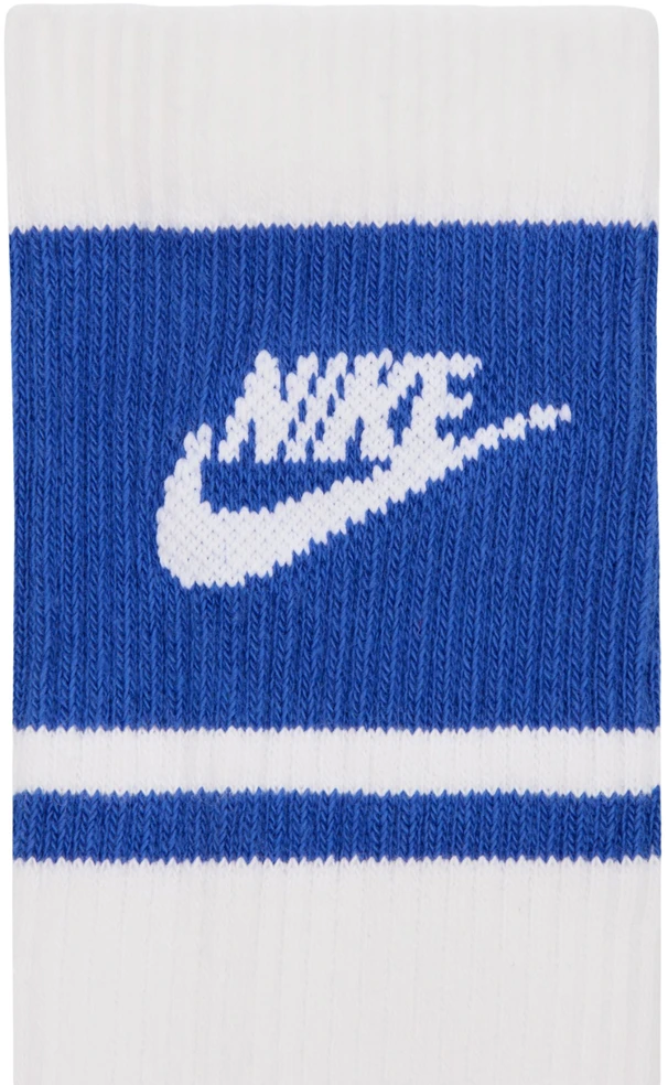 Kojinės Nike Everyday Elevated Crew 3 pary balta ir-mėlyna IM7949 904 (35-37,5)