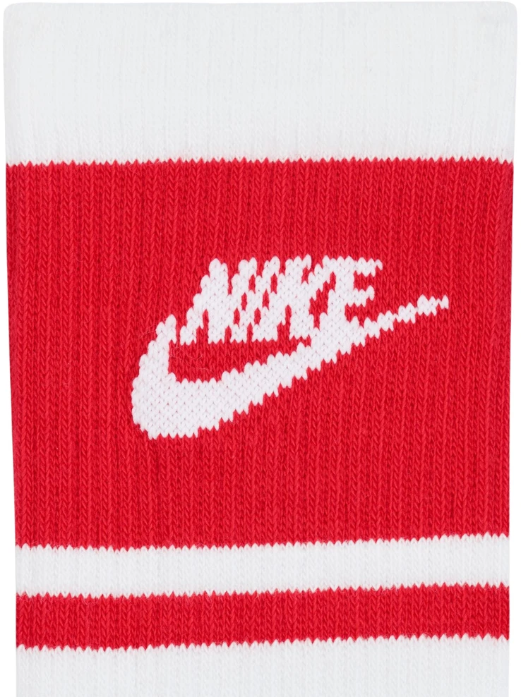 Kojinės Nike Everyday Elevated Crew 3 pary balta ir-raudona IM7949 900 (43-46)