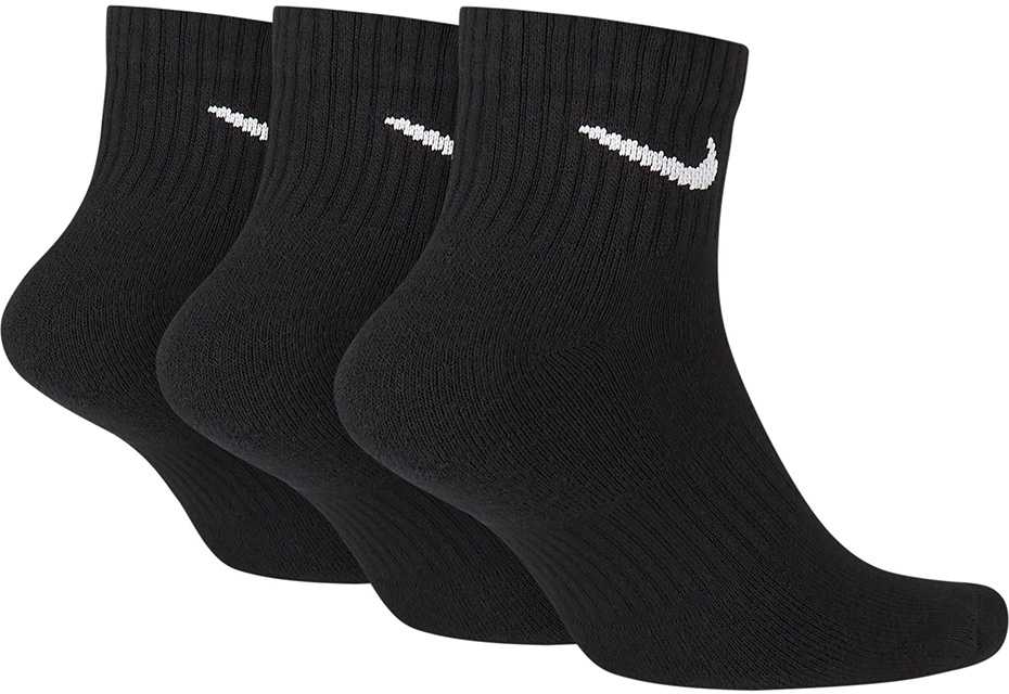 Nike Value Cotton Quarter kojinės 3 poros SX4926 001
