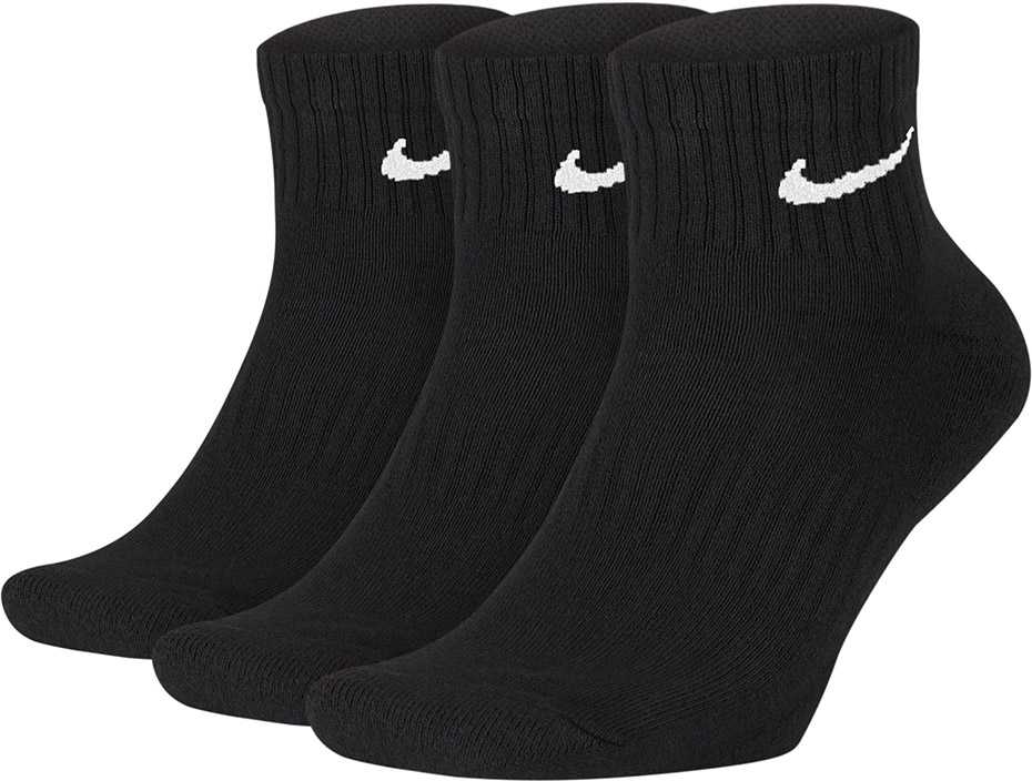 Nike Value Cotton Quarter kojinės 3 poros SX4926 001