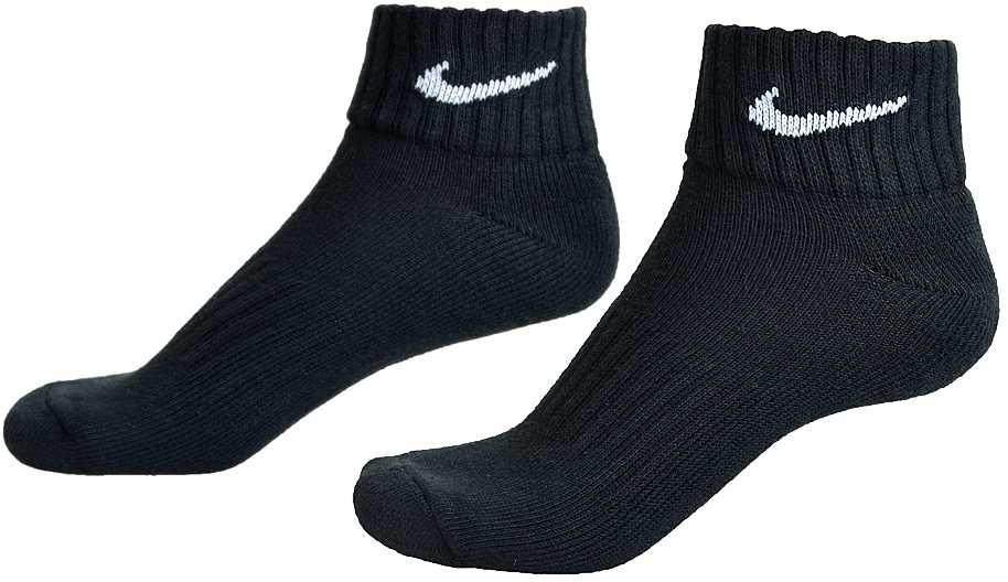 Nike Value Cotton Quarter kojinės 3 poros SX4926 001