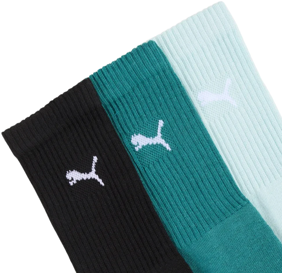 Kojinės Puma Crew 3 pary juoda, morska žalia, mėlyna 880355 41 (43-46)