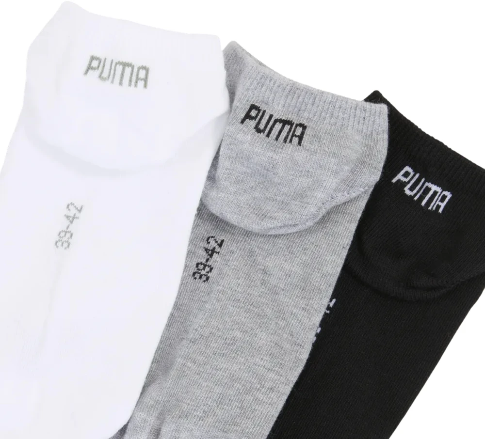 Kojinės Puma Sneaker Plain 3 pak szaro, balta, juoda 938624 17 (43-46)