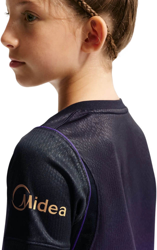 Komplet piłkarski vaikams Nike FC Barcelona Stadium Away 2026/27 violetinė-juoda II1649 505 (L)
