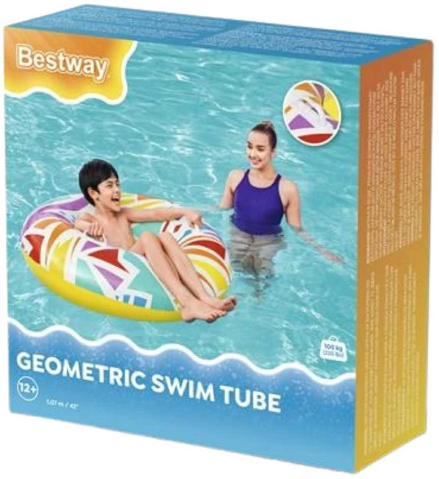 Bestway Pripučiamas plaukimo žiedas GEOMETRIC 107 cm 12+ 36228