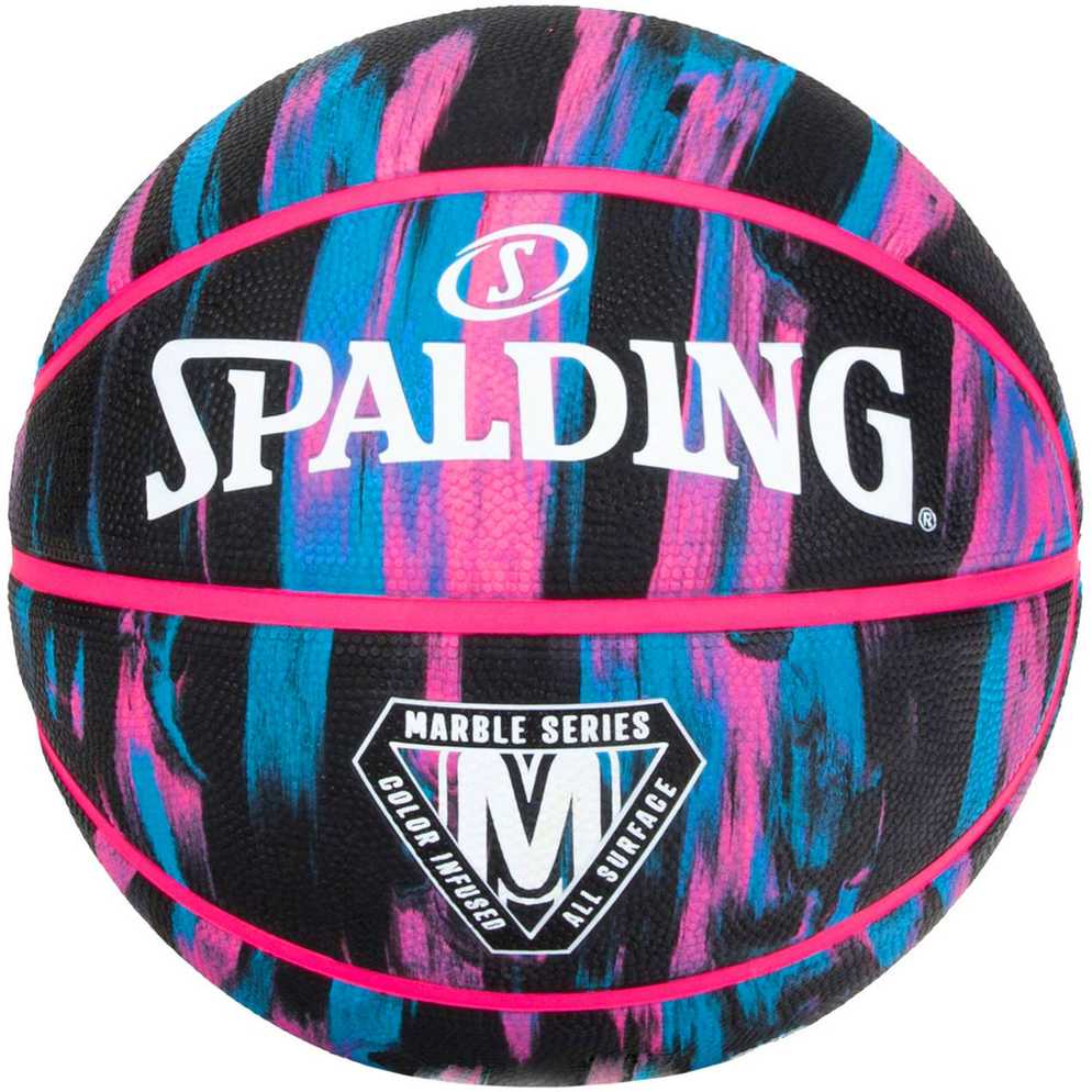 Krepšinio kamuolys Spalding NBA Marble, 7 dydis, rožinis
