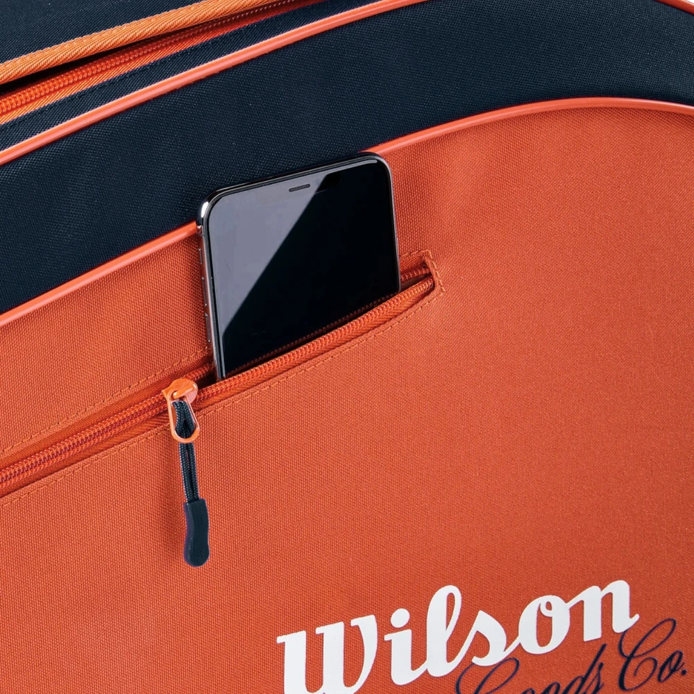 Teniso krepšys Wilson Roland Garros 2026 Team 6PK, oranžinės ir tamsiai mėlynos spalvos WR8053301001