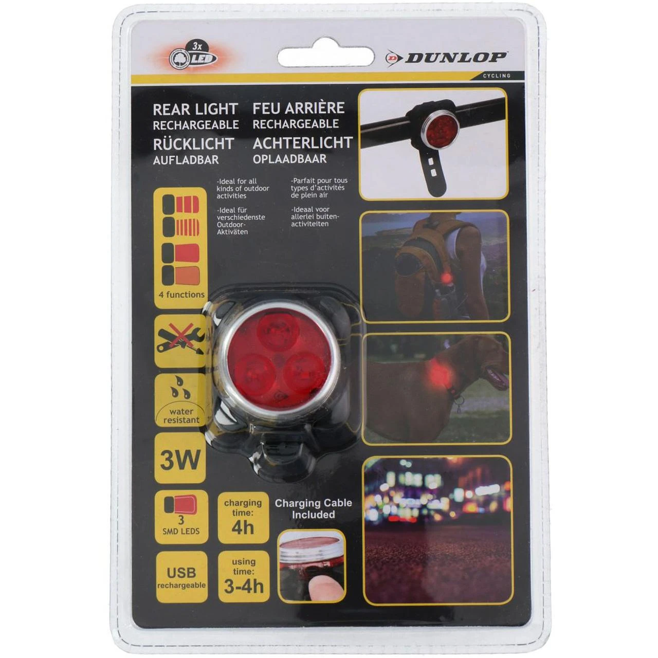 Dunlop Galinis USB įkraunamas dviračio žibintas