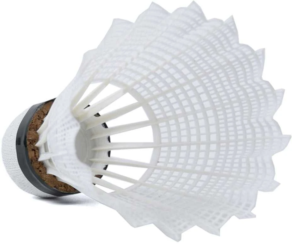 Nailoninės Badmintono Plunksnelės SMJ TB011 Teloon 3 vnt. Baltos