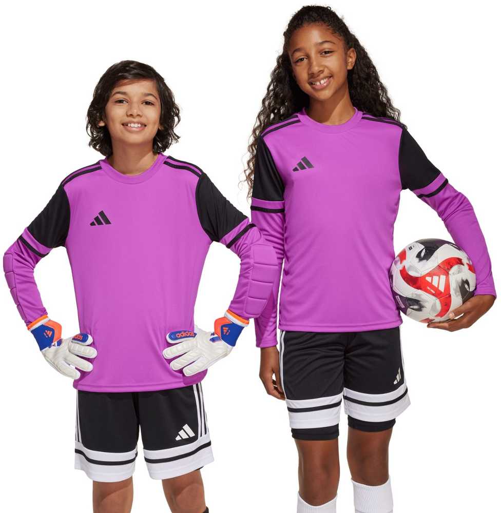 Marškinėliai bramkarska vaikams adidas Squadra 25 Long Sleeve violetinė JJ1939 (128cm)