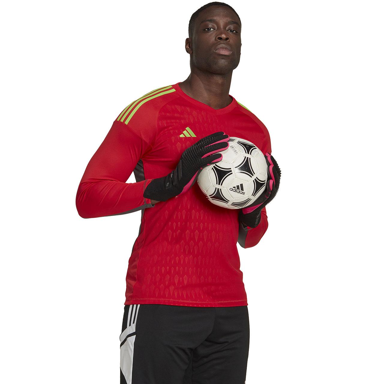 „Adidas Tiro 23 Competition“ vyrų vartininko marškinėliai ilgomis rankovėmis, raudoni HL0007 (M)