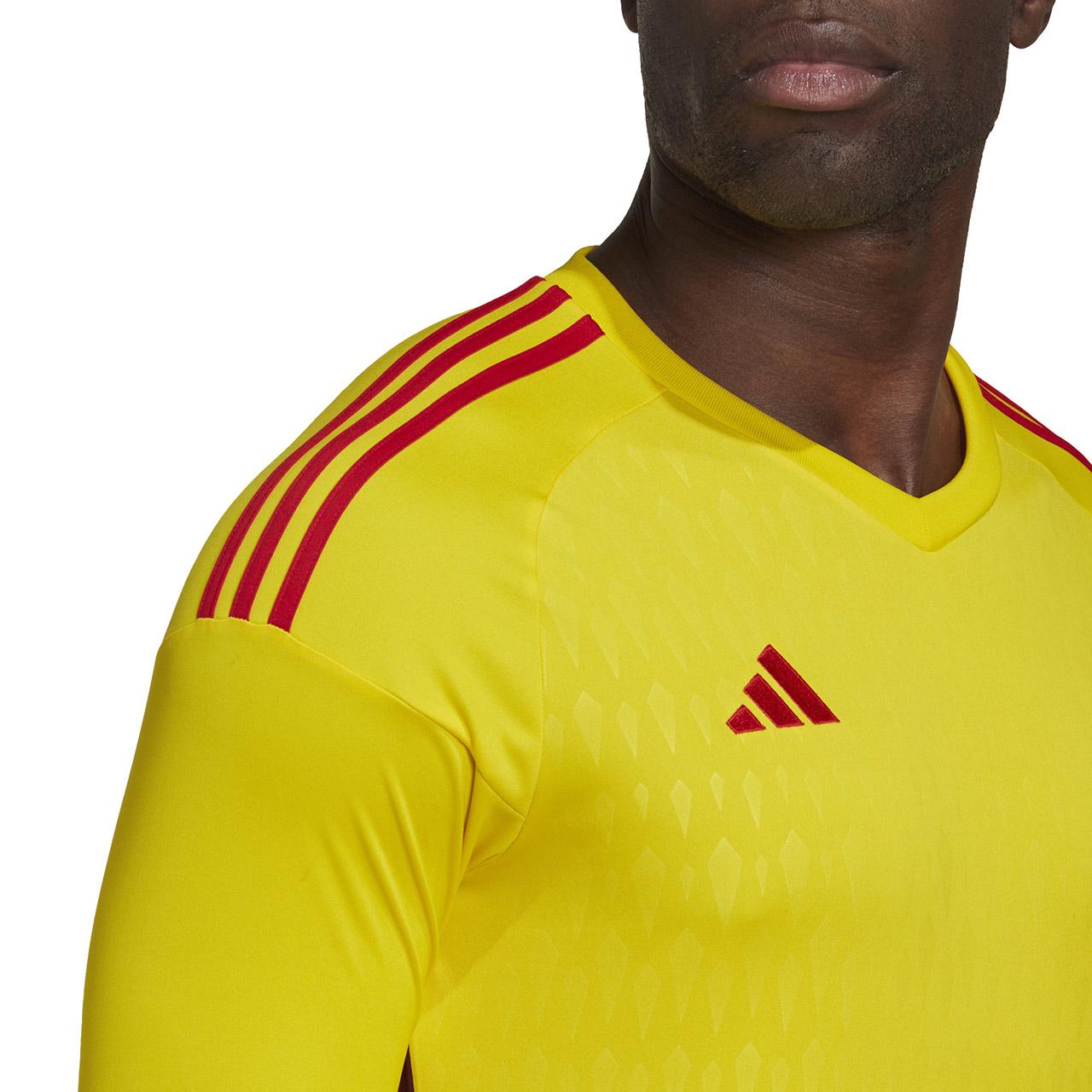 „Adidas Tiro 23 Competition“ vyrų vartininko marškinėliai ilgomis rankovėmis, geltoni HK7696 (L)