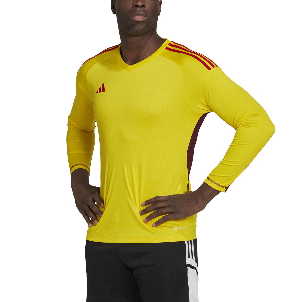 „Adidas Tiro 23 Competition“ vyrų vartininko marškinėliai ilgomis rankovėmis, geltoni HK7696 (XL)