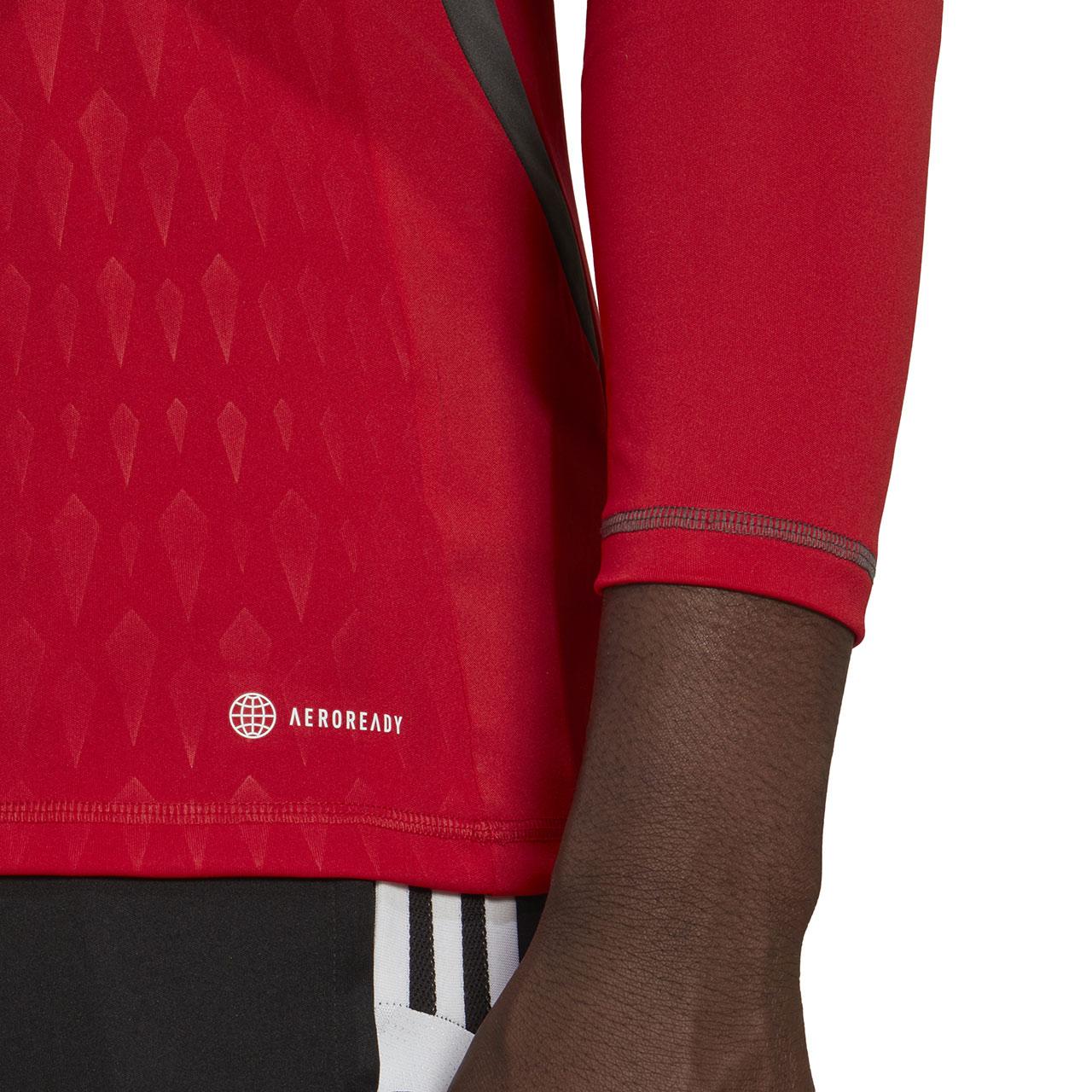 „Adidas Tiro 23 Competition“ vyrų vartininko marškinėliai ilgomis rankovėmis, raudoni HL0007 (L)