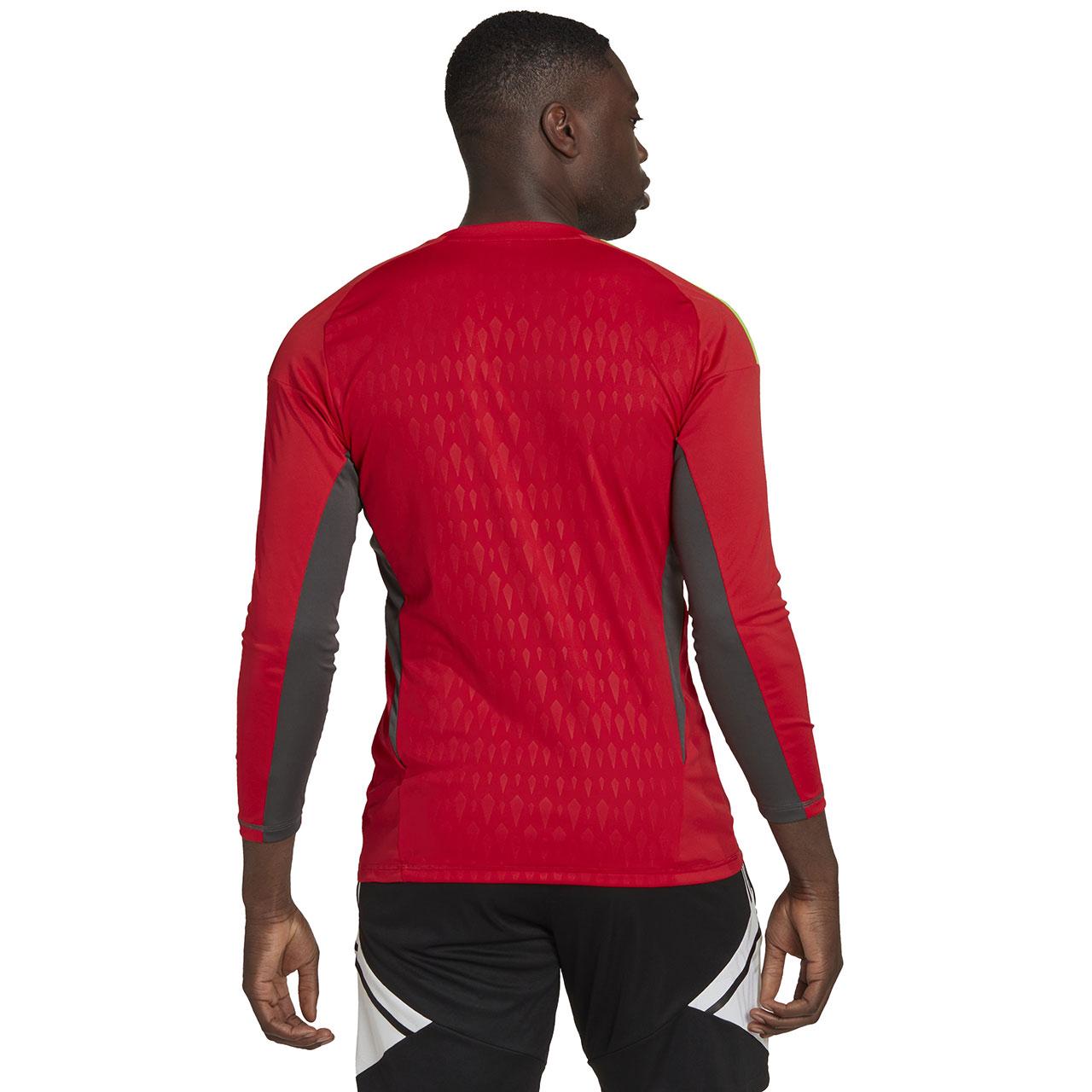 „Adidas Tiro 23 Competition“ vyrų vartininko marškinėliai ilgomis rankovėmis, raudoni HL0007 (L)