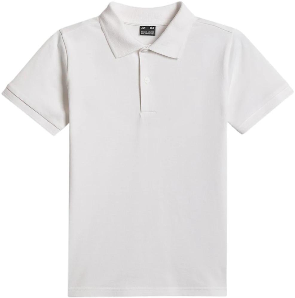 Marškinėliai dla chłopca polo 4F M662 balta 4FJWSS26TPTSM662 10S (140cm)