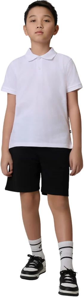 Marškinėliai dla chłopca polo 4F M662 balta 4FJWSS26TPTSM662 10S (140cm)