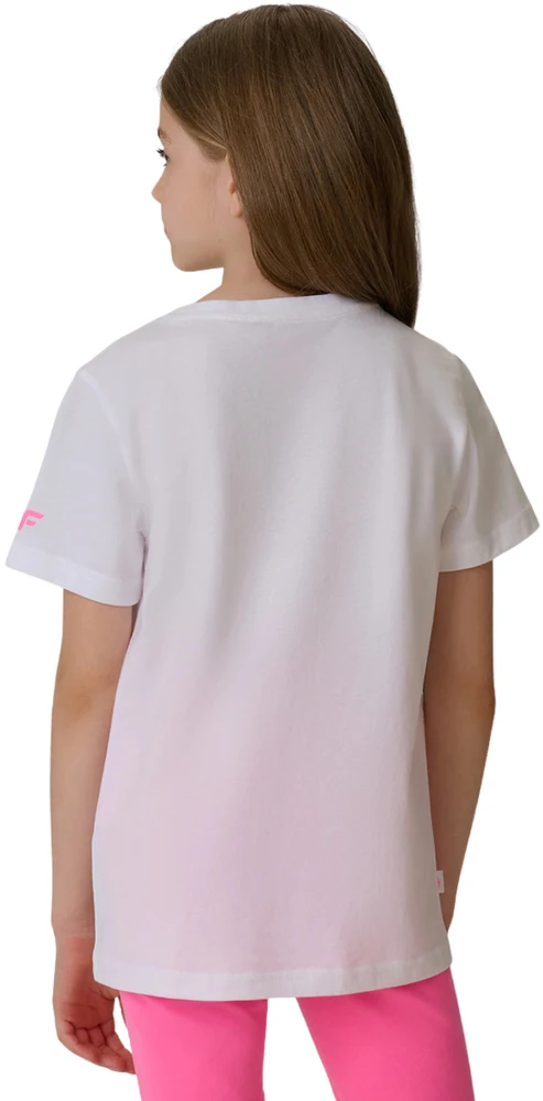 Mergaičių marškinėliai 4F F2938 balti 4FJWSS26TTSHF2938 10S (128 cm)