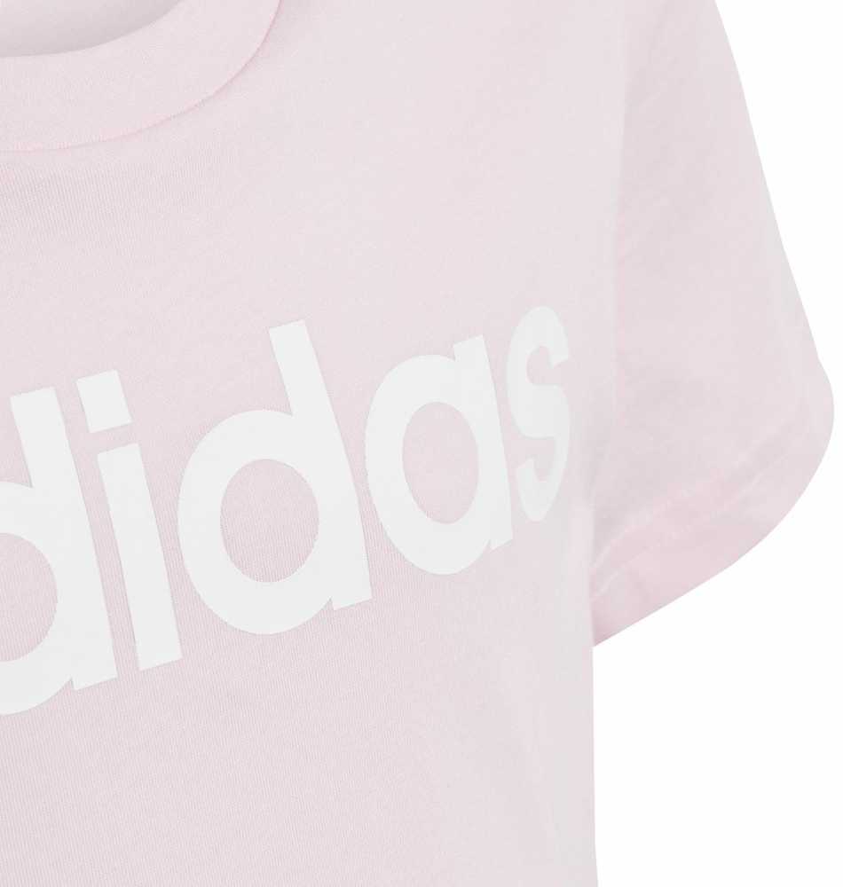 Adidas Essentials Linijinio Logotipo Medvilniniai Siauro Kirpimo Marškinėliai Jaunimui IC3152