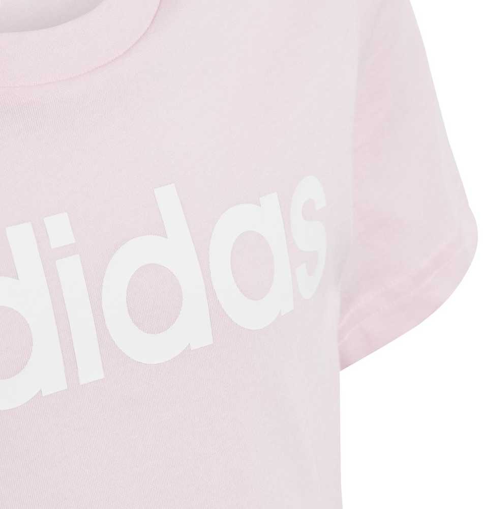 Adidas Essentials Linijinio Logotipo Medvilniniai Siauro Kirpimo Marškinėliai Jaunimui IC3152