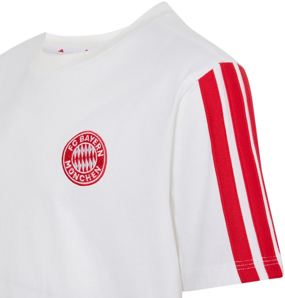 Marškinėliai vaikams adidas FC Bayern Muenchen balta ir-raudona KG2591 (140cm)