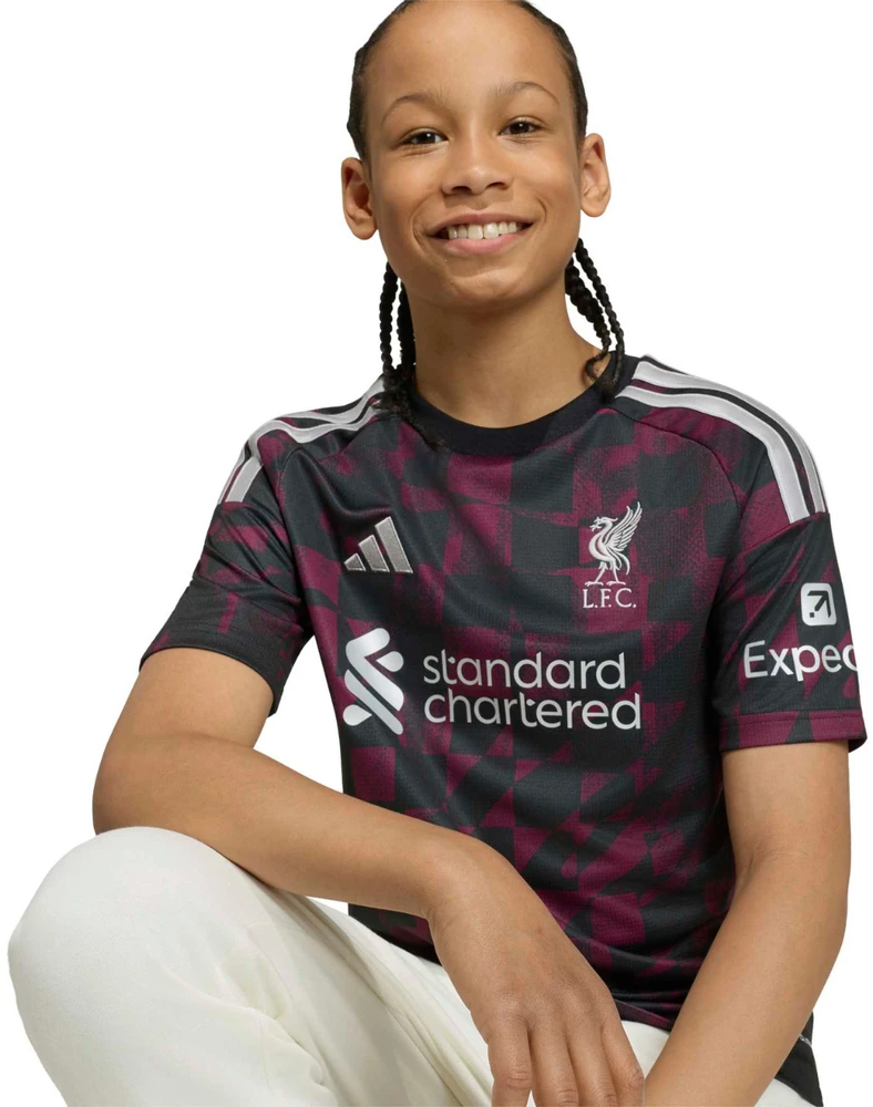 Marškinėliai vaikams adidas Liverpool FC 26/27 Third Jersey juoda-rožinė KB8284 (128cm)