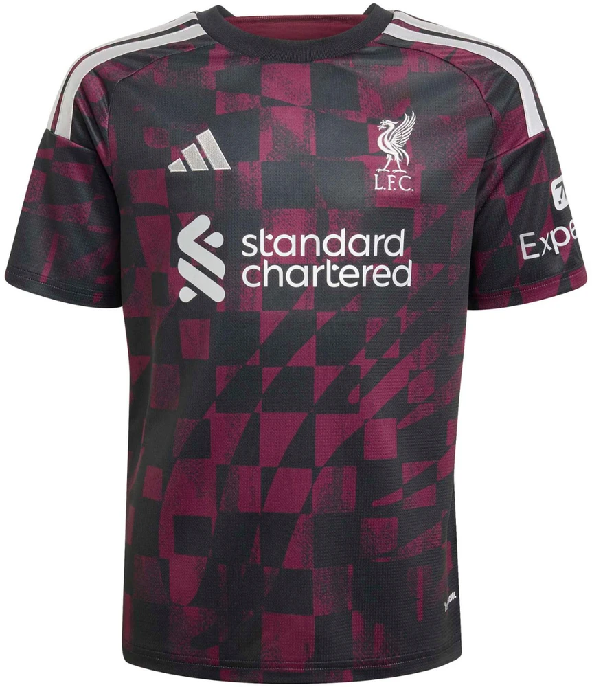 Marškinėliai vaikams adidas Liverpool FC 26/27 Third Jersey juoda-rožinė KB8284 (128cm)