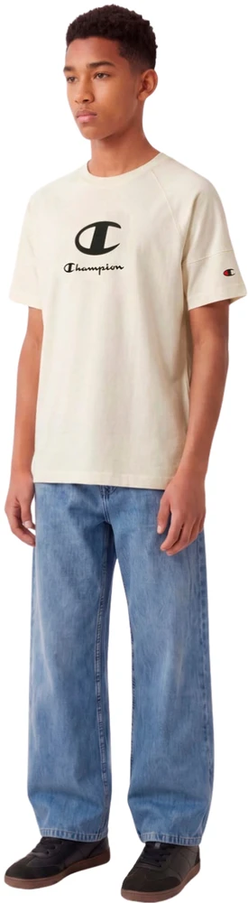 Marškinėliai vaikams Champion SS Tee jasnobeżowa 307719 YS084 (XL)