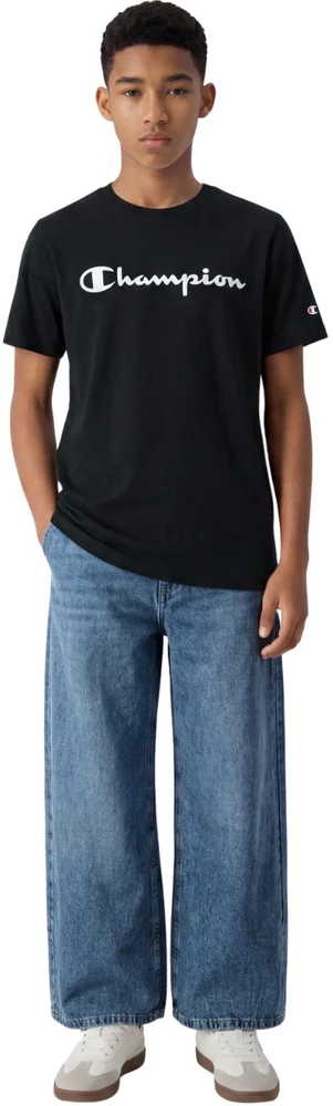 Marškinėliai vaikams Champion SS Tee juoda 307322 KK001 (XL)