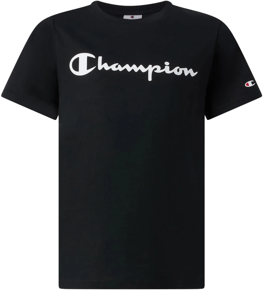 Marškinėliai vaikams Champion SS Tee juoda 307322 KK001 (XL)