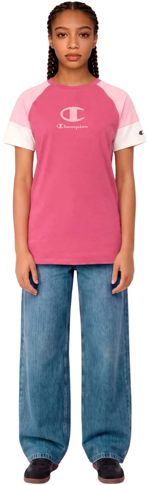 Marškinėliai vaikams Champion SS Tee rožinė 307719 PS029 (S)