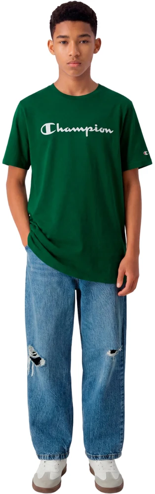 Marškinėliai vaikams Champion SS Tee žalia 307322 GS559 (XL)