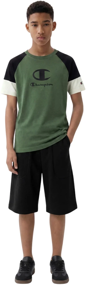 Marškinėliai vaikams Champion SS Tee žalia 307719 GS548 (2XL)