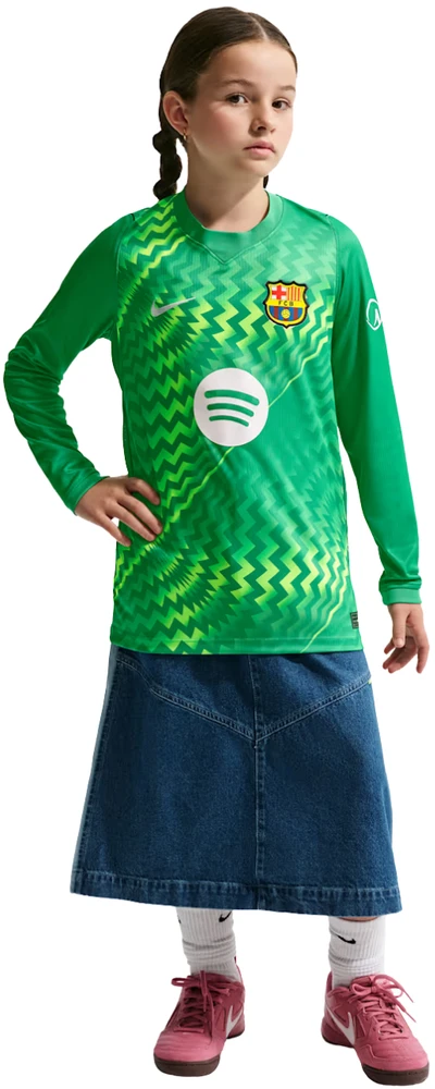 Marškinėliai vaikams Nike FC Barcelona Stadium Goalkeeper 2026/27 žalia II3610 324 (S)